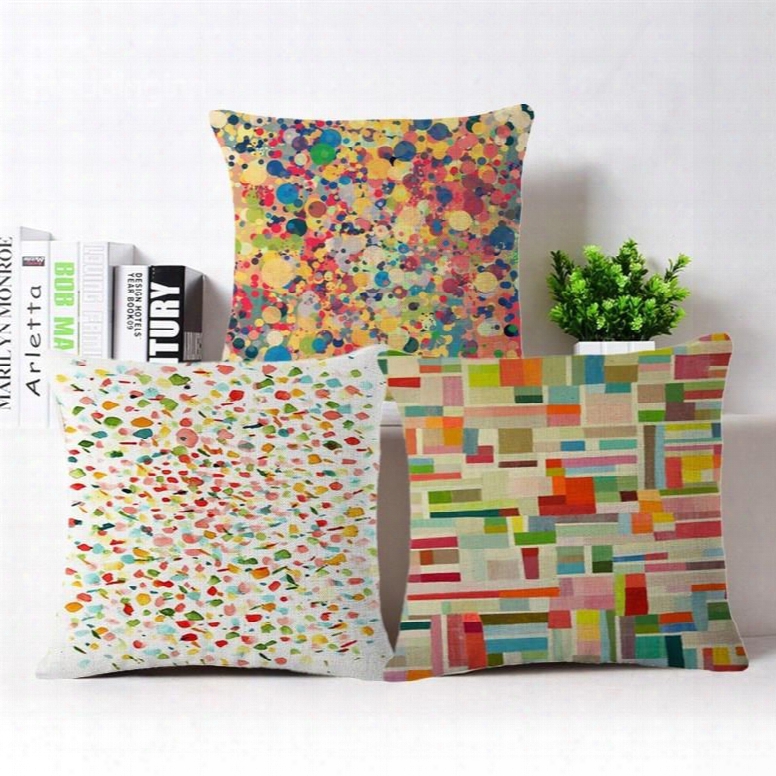 Chic Design Colorful Pp Cotton Square Throw Pillow