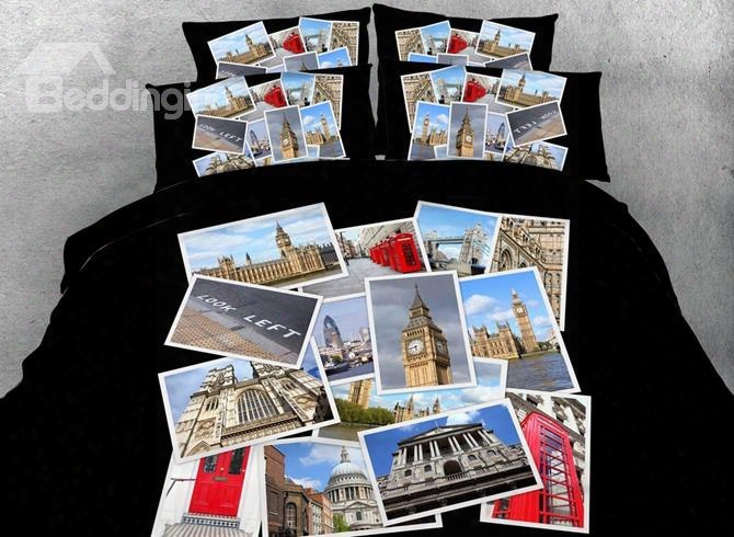 Classic British Landscape Print 5-piece Comforter Sets