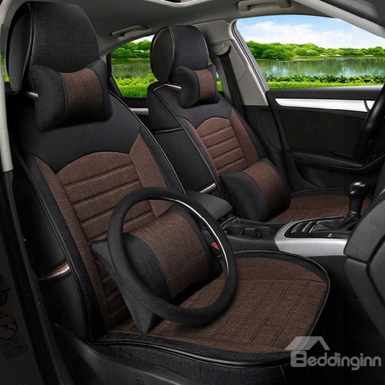 Classic Business Contrast Color  Design Durable Pet Universal Car Seat Cover