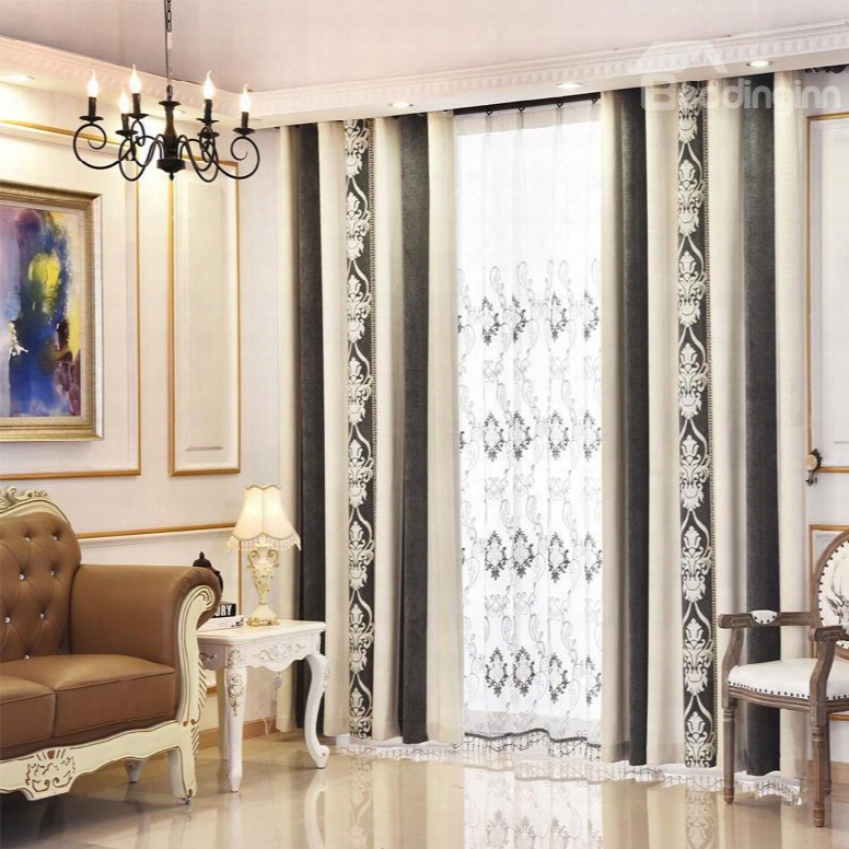 Coffee Color Chenille Thermal Grommet Top Custom Curtain