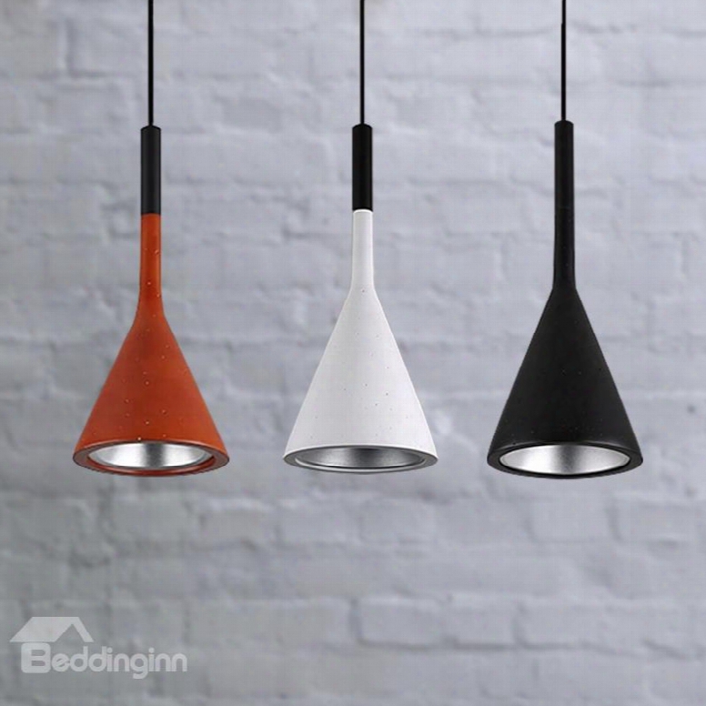 Contemporary Three Colors Stove-pipe Shape Design Led Pendant Lights