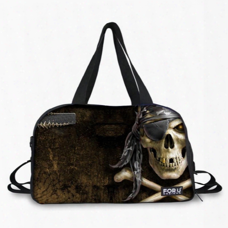 Cool Skull Pirate Pattern 3d Painted Travel Bag