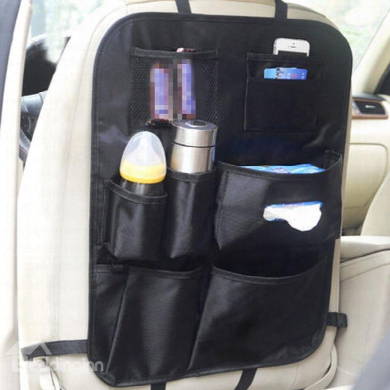 Cost-effective Multiple Pockets Microfiber Leather Material Car Backseat Organizer