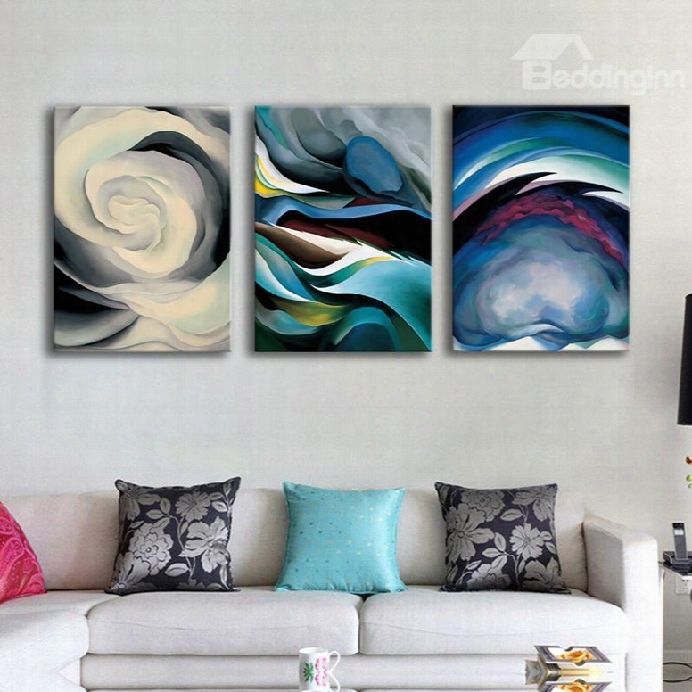 Creative Abstract Clouds Pattern 3 Panels Framed Wall Art Prints