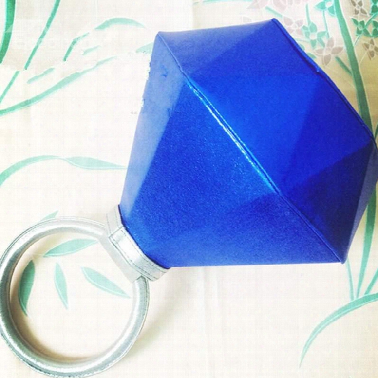 Creative Diamind Ring Shape Three Colors Option Hand Bag