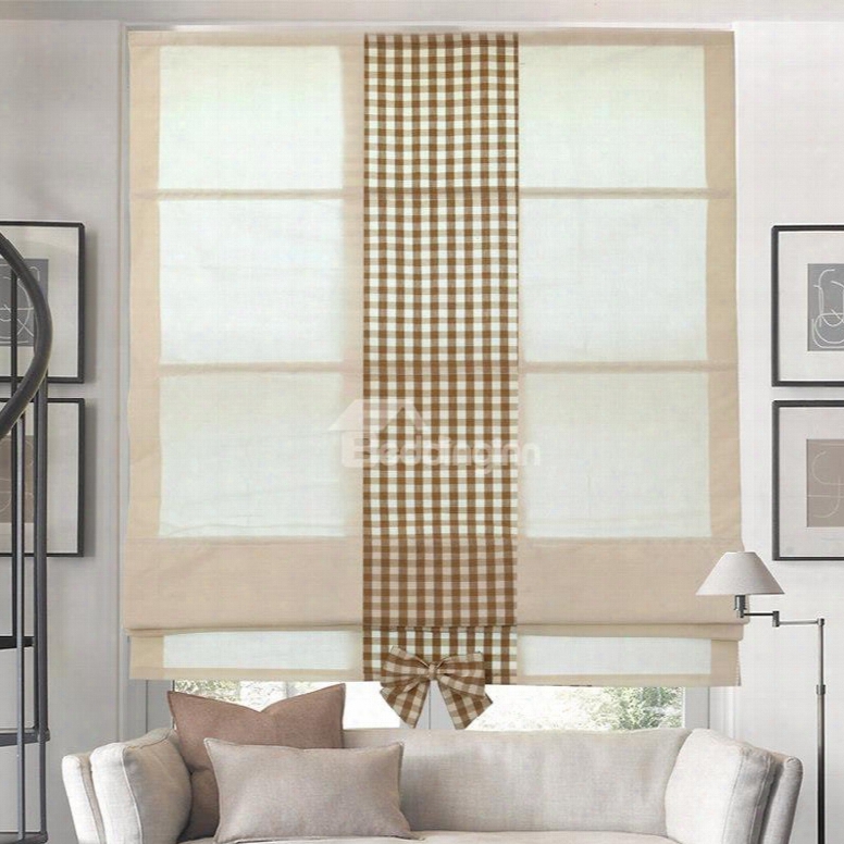 Designer Sweet Beige Flat-shaped Custom Roman Shades