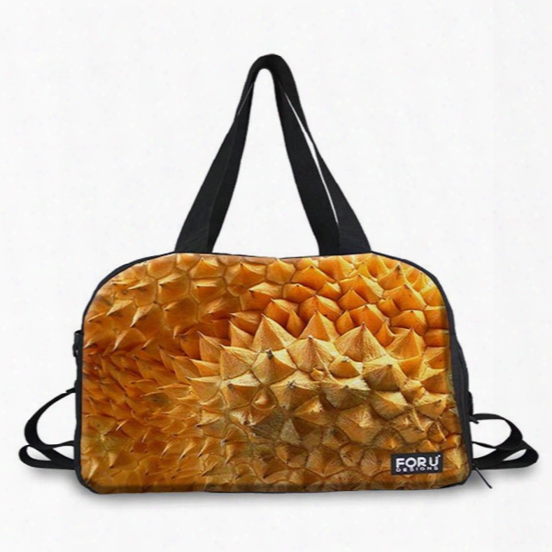 Durian Peel Pattern 3d Painted Travel Bag