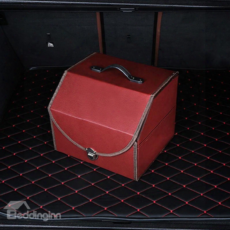 Exquisite Small Size Enough Capacity Foldable Bright Color Car Trunk Organizer