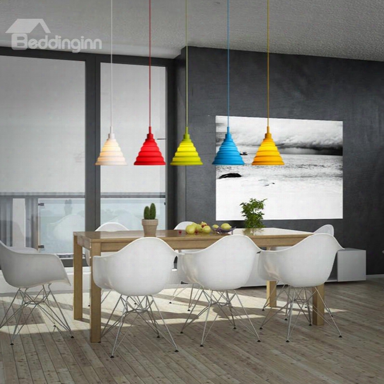 Fancy Funnel Shape Design Colorful Home Decorative Pendant Light