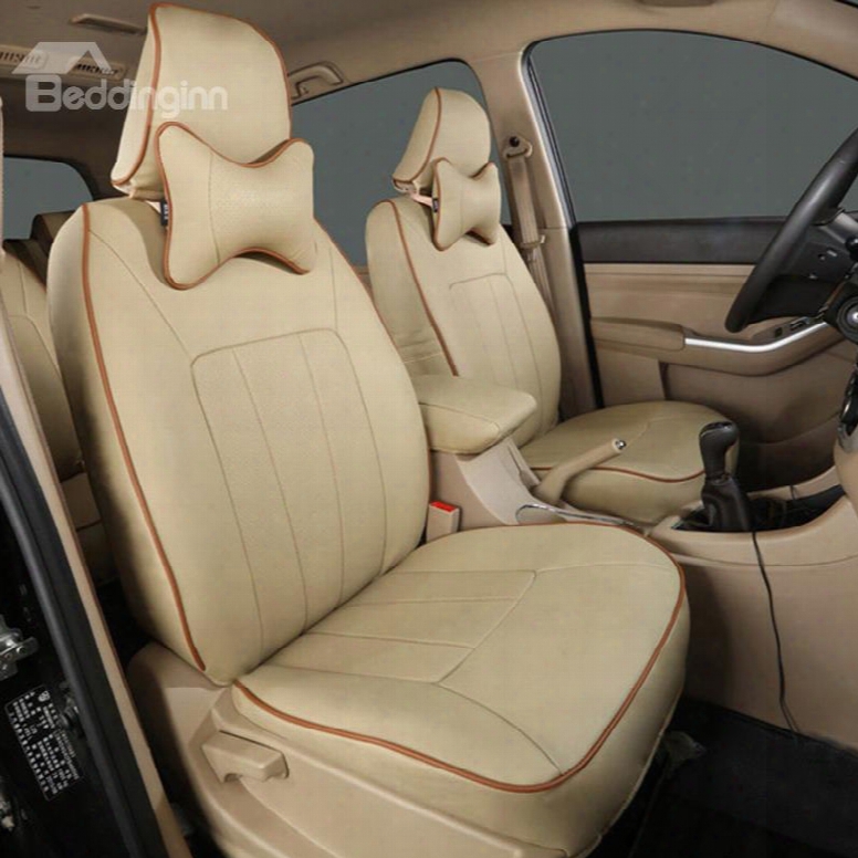 Full Surround Design High-grade 7-seats Custom-fit Durable Pu Leather Material Car Seat Cover