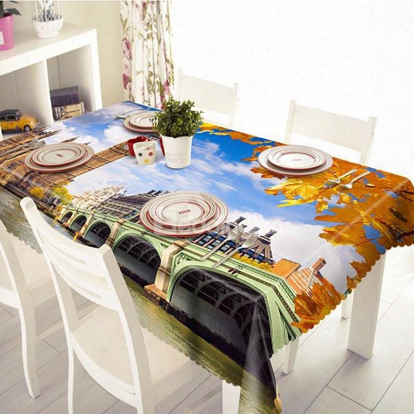 Gorgeous Big Ben Scenery Pattern 3d Tablecloth