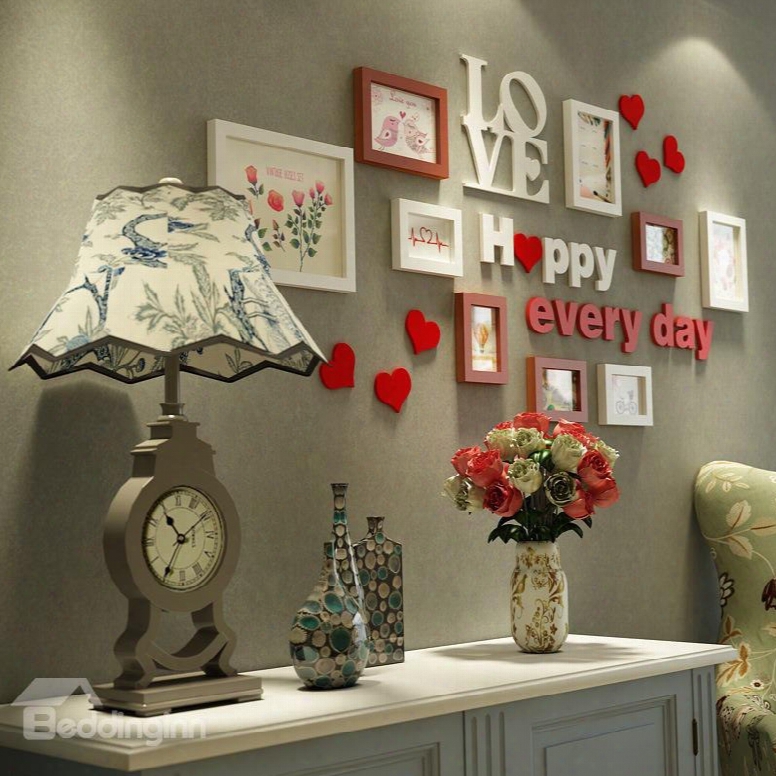 Gorgeous Modern Design Letters And Hearts Decoration Wall Photo Frames