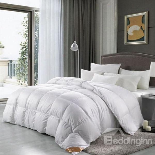 Luxurious Goose Down And Feather White Comforter