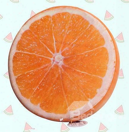 Mouth Watering Bright Color Orange Pattern Pp Cotton-wool Throw Pillow