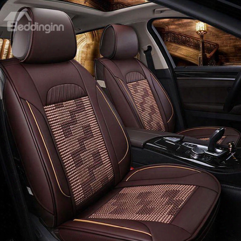 Pattern Permeability Ice Silk And Rayon Universal Economic Car Seat Cover