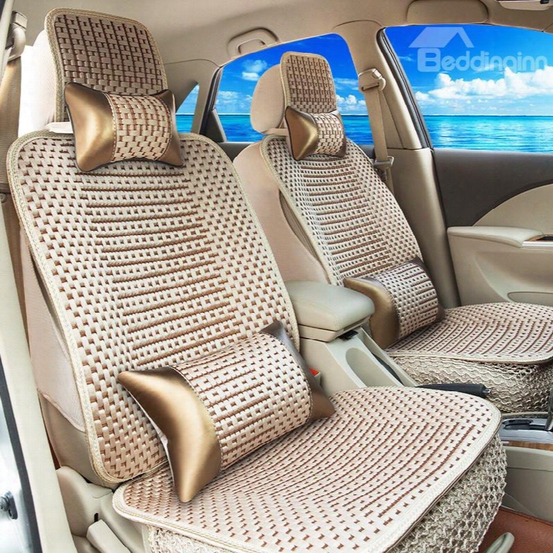 Permeability No Electrostatic Cozy Textured Ice Silk And Rayon Car Seat Cover