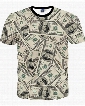 Fashion Round Neck Dollar Pattern 3D Painted T-Shirt