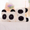 Interesting 1-Pair Smiling Face Panda Design Soft Velvet Creative Car Headrest Pillow