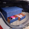 Popular Design Multifunction Use With Three Drawer Leather Blue Car Trunk Organizer