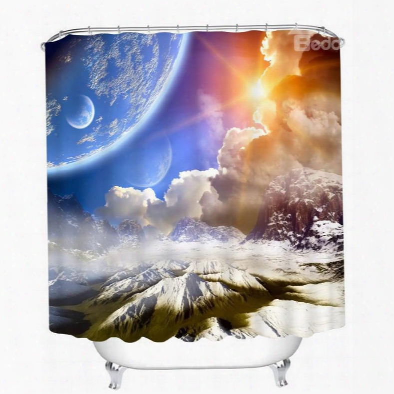 Spectacular Nature Scenery 3d Printed Bathroom Waterproof Shower Curtain