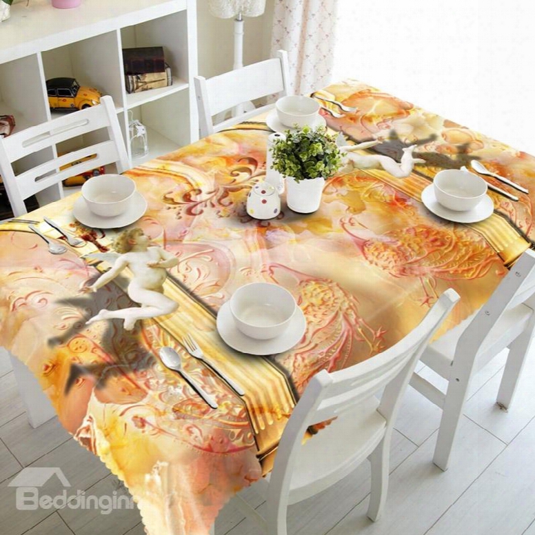 Stylish Phoenix And Angel Prints Dining Room Decoration 3d Tableclothh