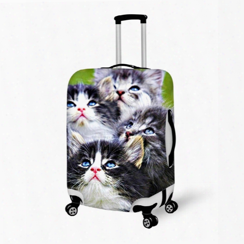 Super Cute Kitten Pattern 3d Painted Luggage Cover