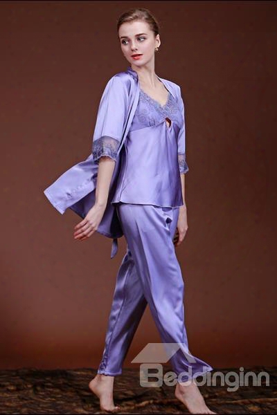 Super High Cost-effective And Charming Design Three-piece Sleepshirt