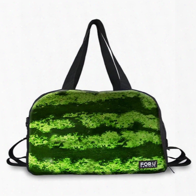 Vivid Watermelon Peel Pattern 3d Painted Travel Bag