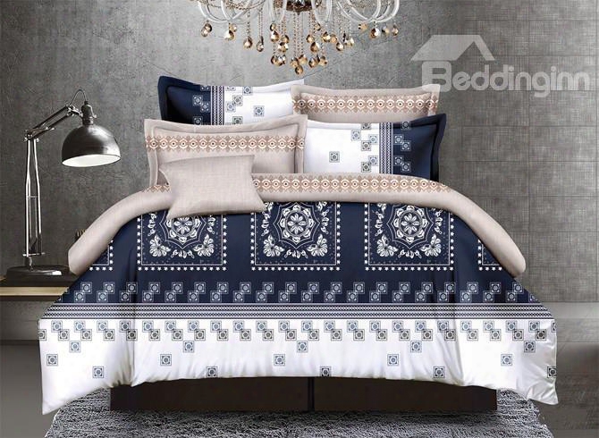 Western Style Polyester 4-piece Duvet Cover Sets
