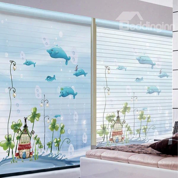 Wonderful Underwater World Printing Polyester Shangri-la Blind & Roller Shades