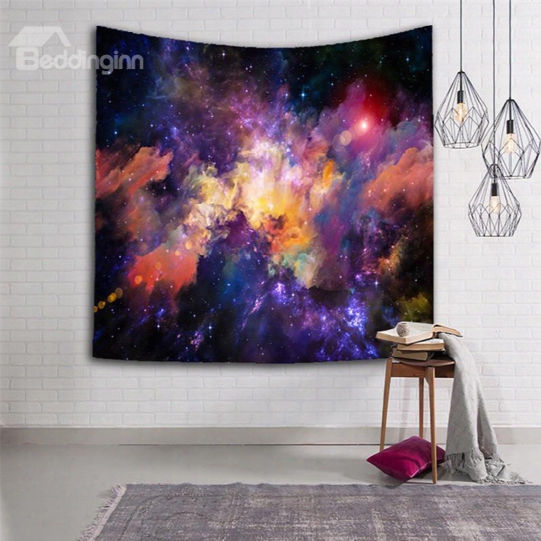 3d Colorful Clouds Galaxy Space Hanging Wall Tapestries