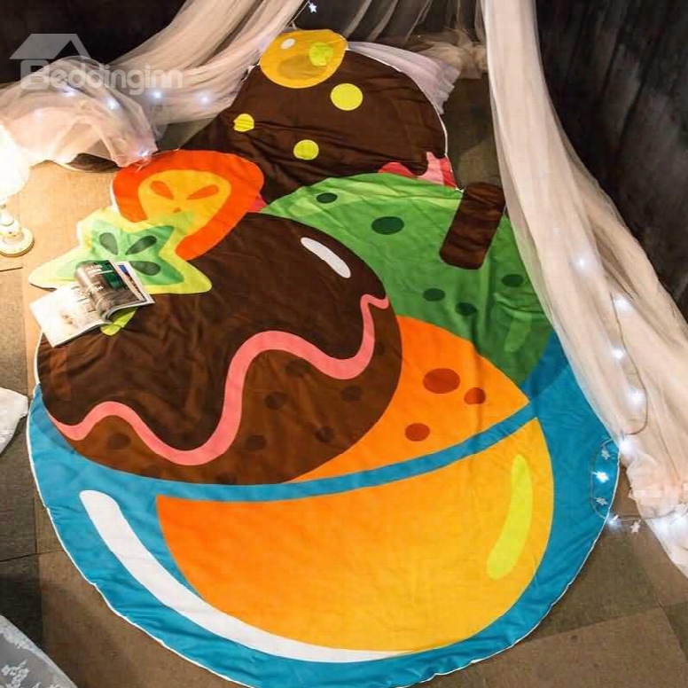 3d Colorful Fruit Design Skincare Polyester Quilt