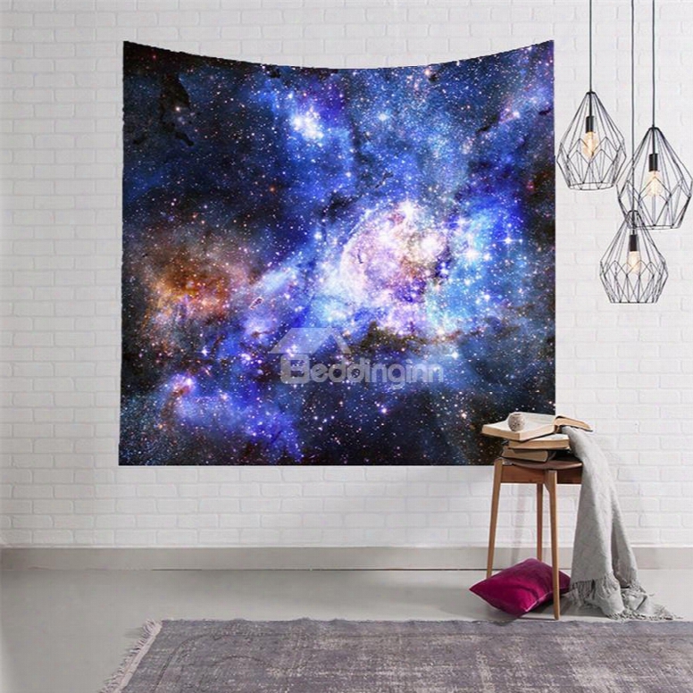 3d Cool Blue Galaxy Space Hanging Wall Tapestries