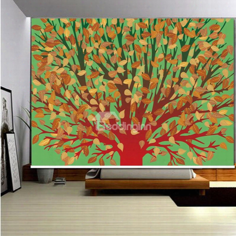 3d Tree Leaves Printed Blackout And Decor Of Room Roller Shades