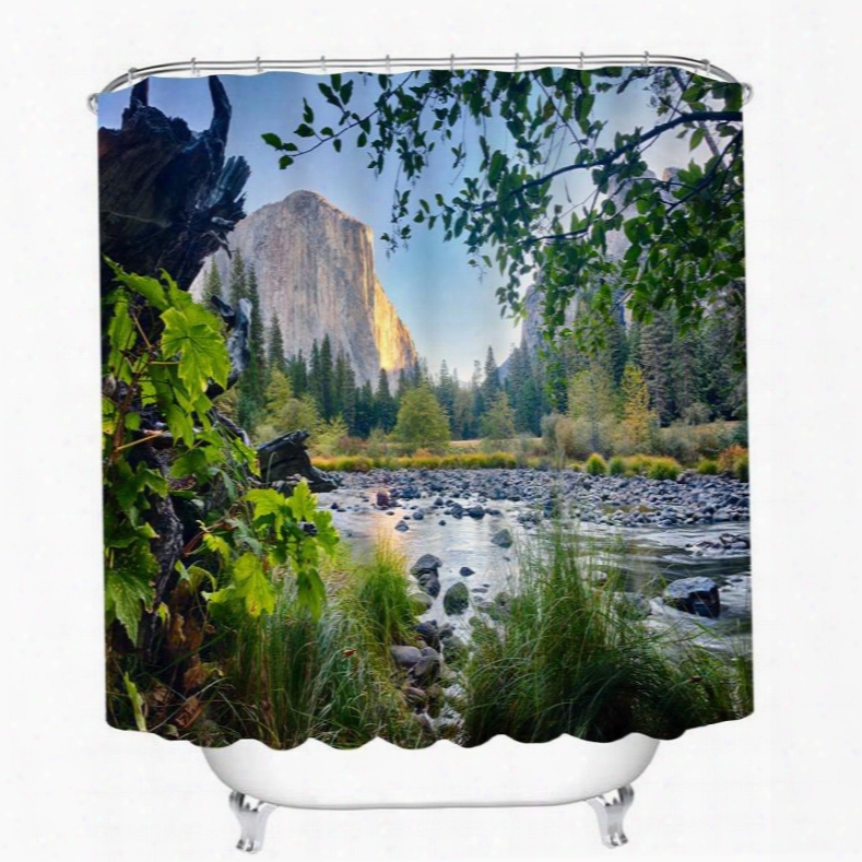 Beautiful Natural Landscape 3d Printed Bathroom Waterproof Shower Curtain