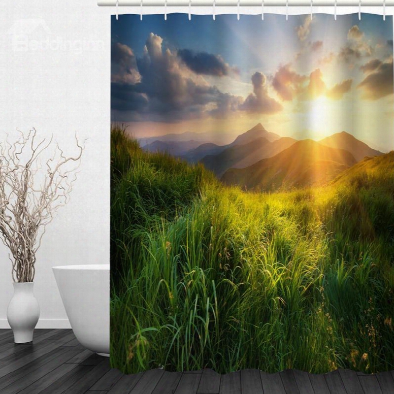 Beautiful Nature Scenery 3d Printed Bathroom Decoration Shower Curtain