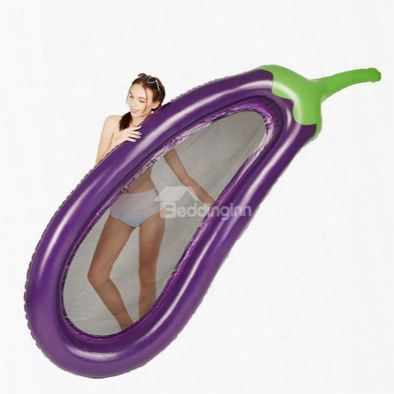 Big Eggplant Raft Outdoor Swimming Pool Inflatable Float