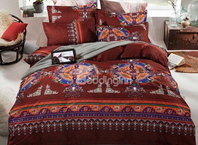 Bohemia Exotic Patterns Print Polyester 4-piece Bedding Sets