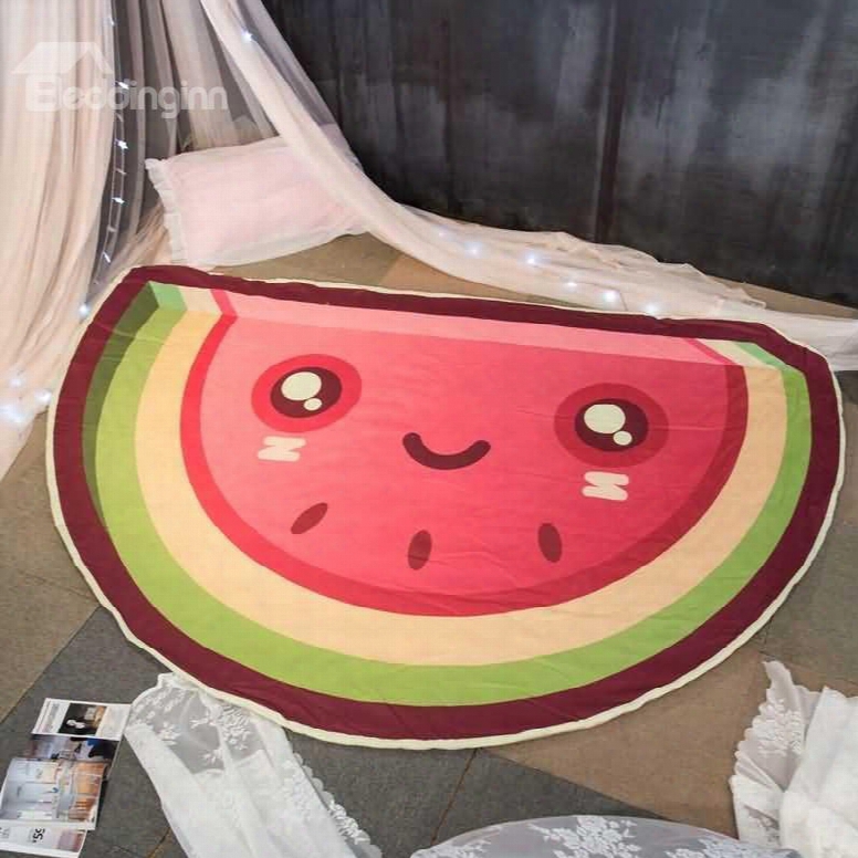 Cartoon Watermelon-shaped Super Soft Skincare Polyester Quilt