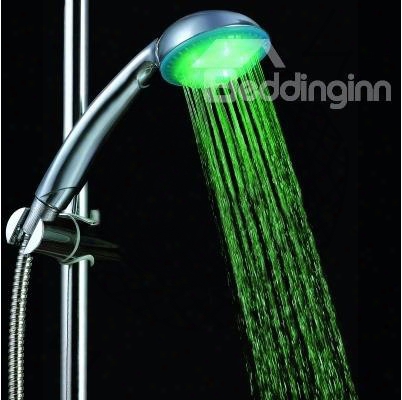 Cheap Color Changing Led A Grade Abs Chrome Finish Hanldheld Shower Head
