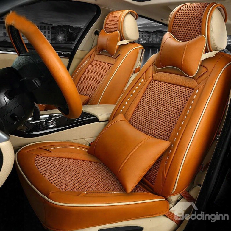 Color Brilliancy Modern Pure Ice Silk And Rayon Universal Car Seat Cover