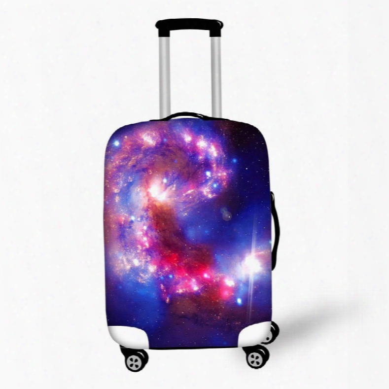 Colorful Galaxy Pattern Waterproof Washable Red Blue 3d Printed Luggage Cover