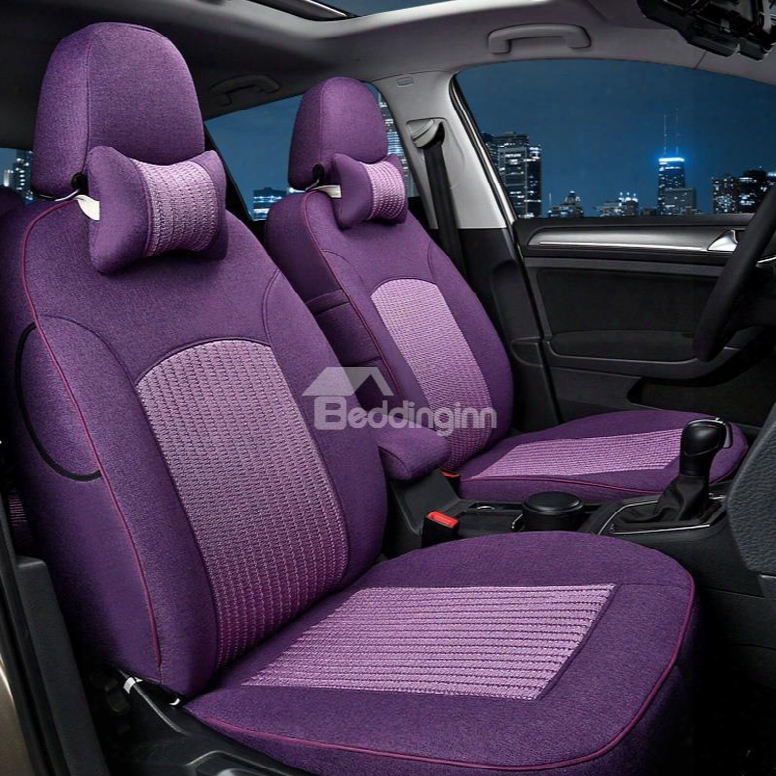 Colorful Luxurious No Electrostatic Flax And Natural Fibers Car Seat Cover