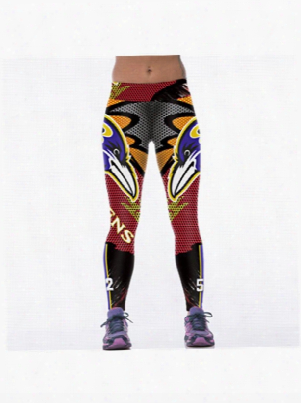 Eagle Printed Colorful Polyester Yoga Sport Female 3d Leggings