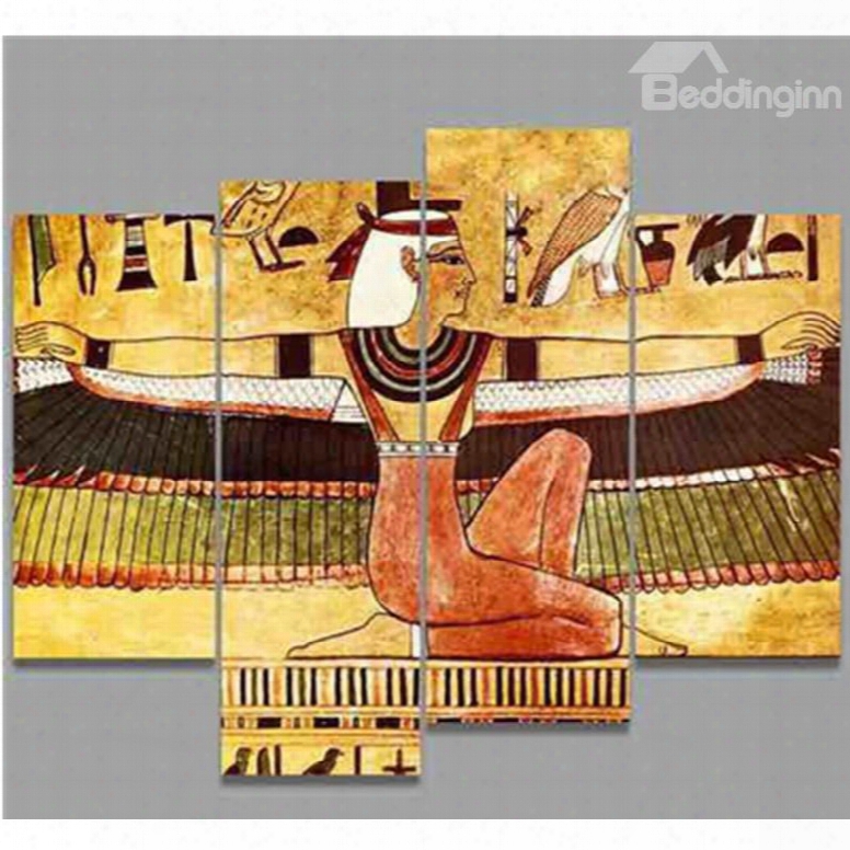 Egyptian Goddess Hanging 4-piece Canvas Waterproof Non-frmaed Wall Prints