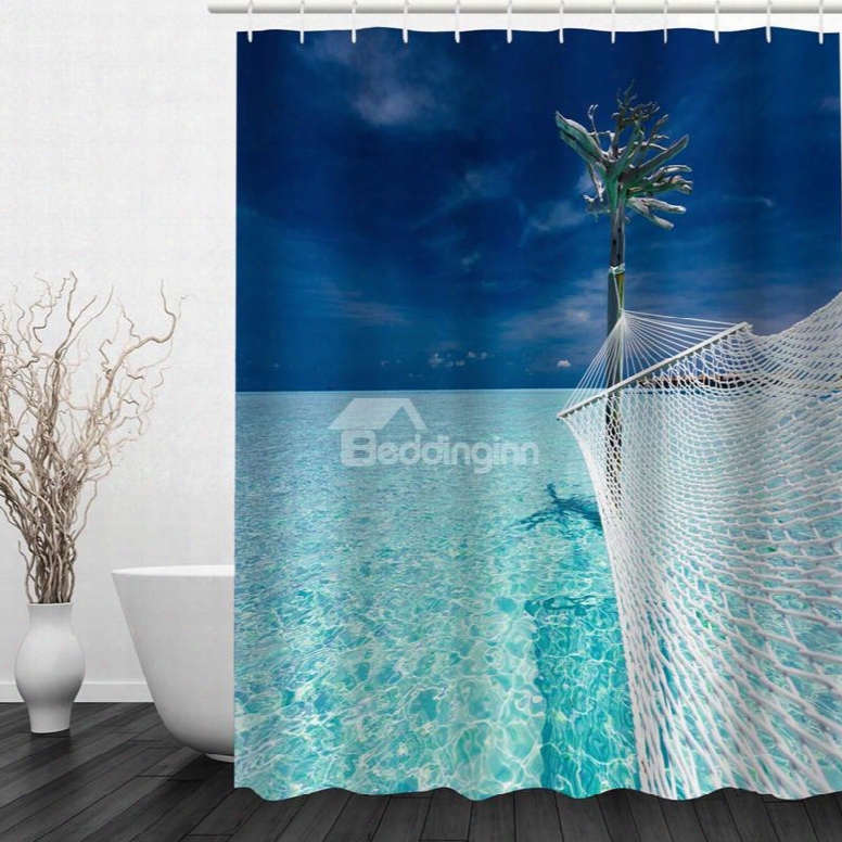 Fantastic Sea 3d Printed Bathroom Waterproof Shower Curtain