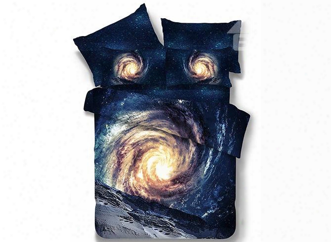 Galaxy 3d Printed Polyester 4-piece Bedding Sets/duvet Covers