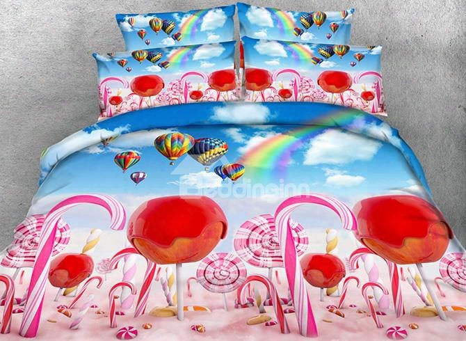 Lollipops And Balloons Dreamy Style 5-piece Tencel Comforter Sets