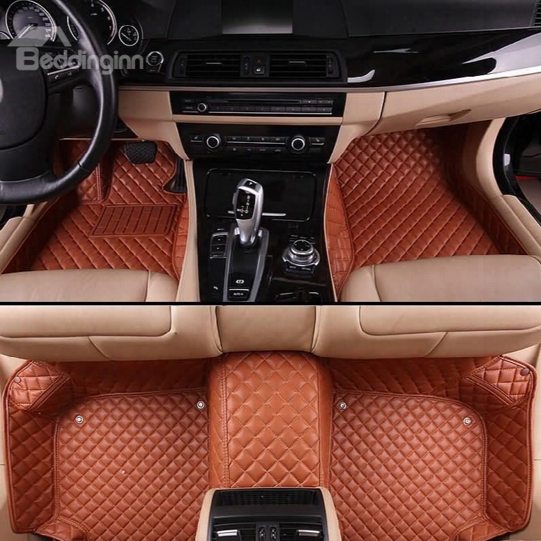 Luxury Series Padded Squares Pattern Protection Custom Fit Car Floor Mats