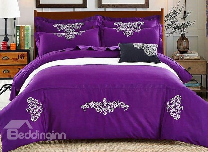New Arrival American Country Style Embroidery Cotton 4-piece Duvet Cover Sets